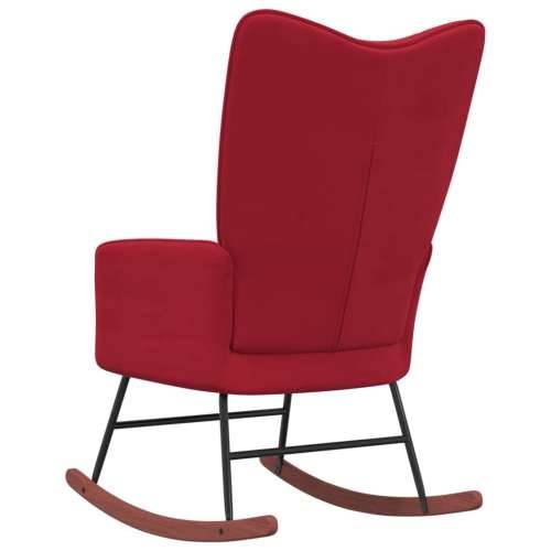 Stolica za ljuljanje crvena boja vina baršunasta Cijena