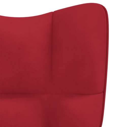 Stolica za ljuljanje crvena boja vina baršunasta Cijena