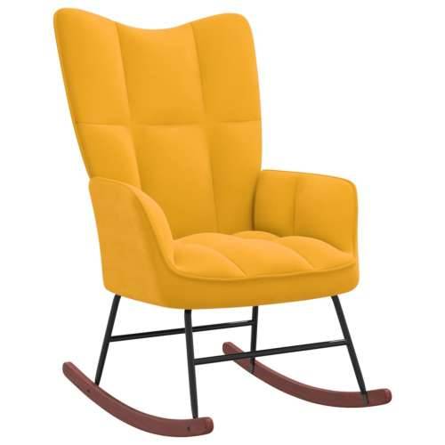 Stolica za ljuljanje boja senfa baršunasta