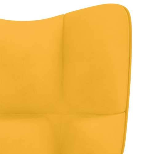 Stolica za ljuljanje boja senfa baršunasta Cijena