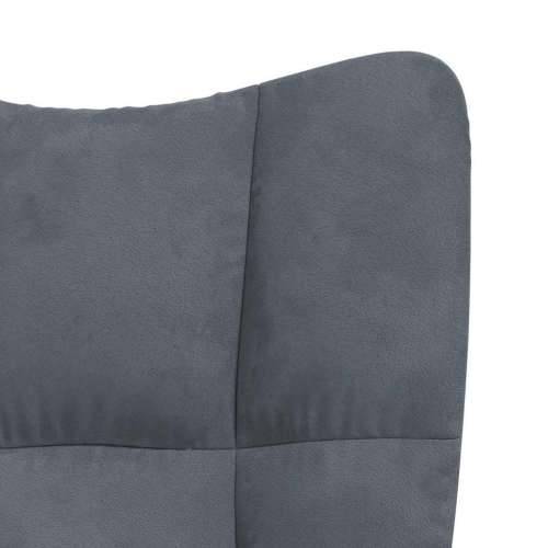 Stolica za opuštanje tamnosiva baršunasta - Tamno siva 1 Cijena