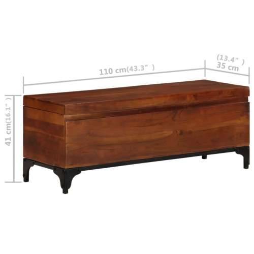 Škrinja za pohranu 110 x 35 x 41 cm od masivnog bagremovog drva  Cijena