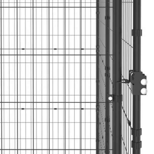 Vanjski kavez za pse s krovom čelični 4,84 m² Cijena