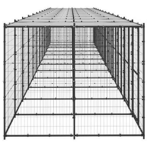 Vanjski kavez za pse s krovom čelični 29,04 m² Cijena