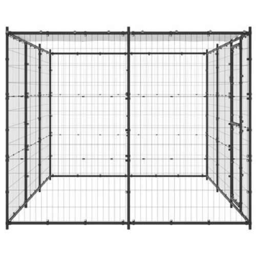 Vanjski kavez za pse s krovom čelični 7,26 m² Cijena