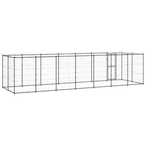 Vanjski kavez za pse s krovom čelični 16,94 m² Cijena