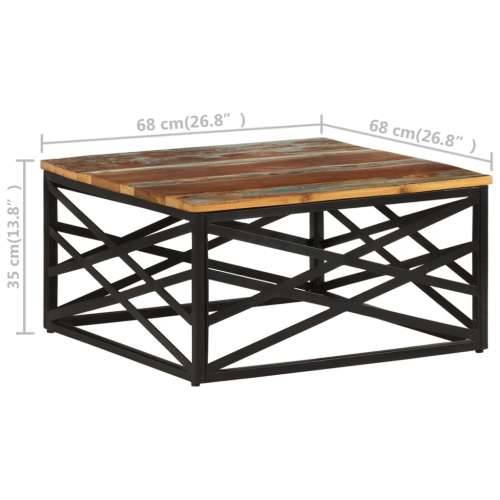 Stolić za kavu 68 x 68 x 35 cm od masivnog obnovljenog drva Cijena