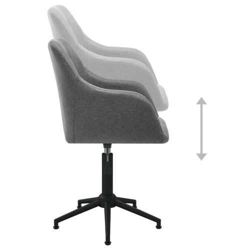 Okretna uredska stolica od tkanine svjetlosiva Cijena