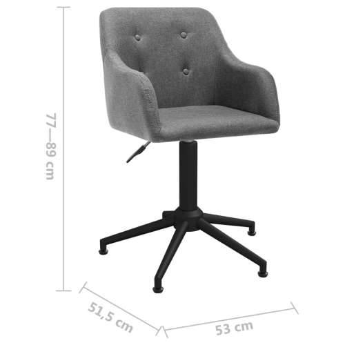 Okretna uredska stolica od tkanine svjetlosiva Cijena