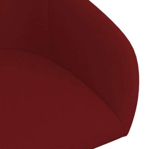 Okretna blagovaonska stolica crvena boja vina baršunasta Cijena