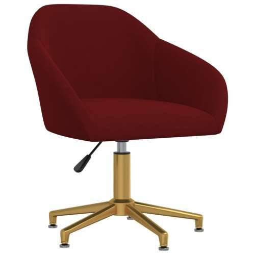 Okretna blagovaonska stolica crvena boja vina baršunasta