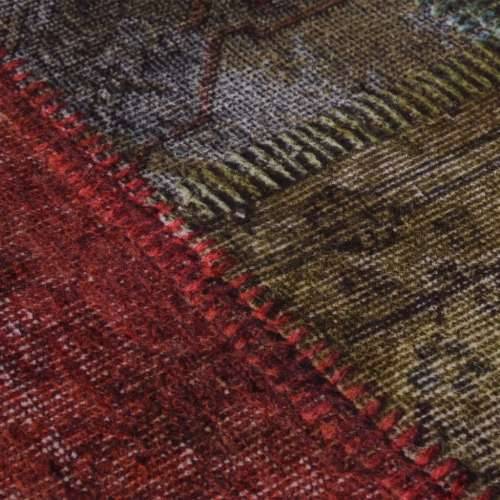 Perivi tepih s patchworkom φ 120 cm raznobojni protuklizni Cijena