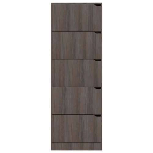 Ormarić za cipele s 5 vrata sivi hrast 59 x 24 x 167 cm iverica Cijena