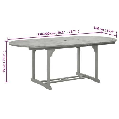 Vrtni stol sivi 200 x 100 x 75 cm od masivnog bagremovog drva Cijena