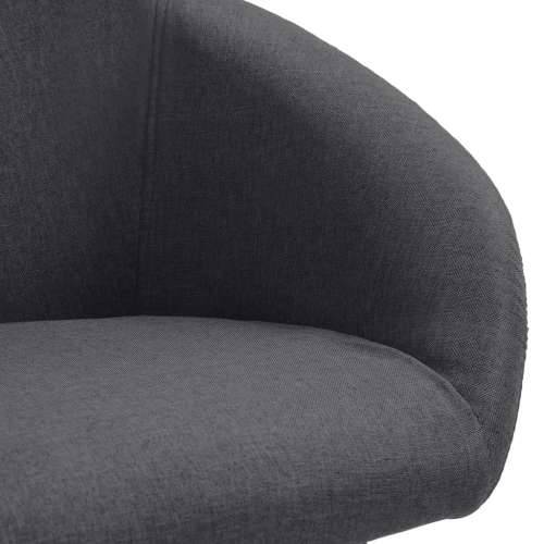 Okretna blagovaonska stolica od tkanine tamnosiva Cijena
