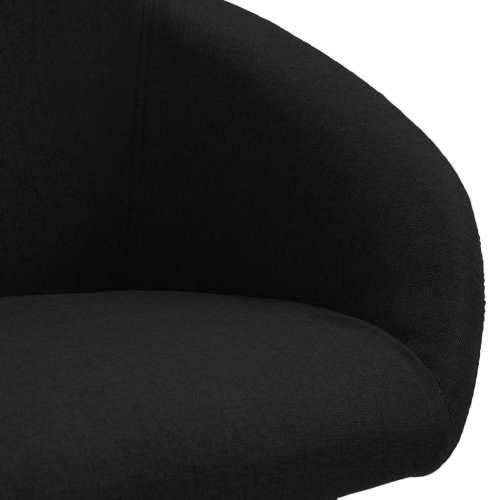 Okretna blagovaonska stolica od tkanine crna Cijena
