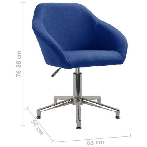 Okretna blagovaonska stolica od tkanine plava Cijena