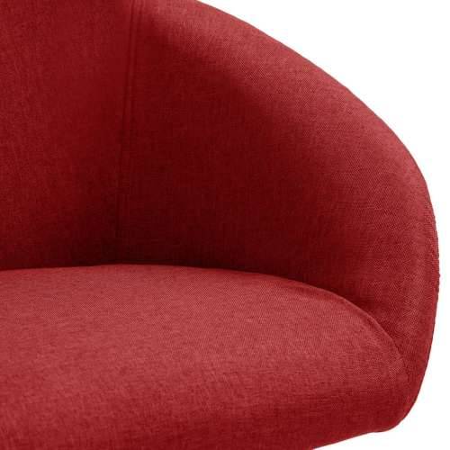 Okretna blagovaonska stolica od tkanine crvena boja vina Cijena