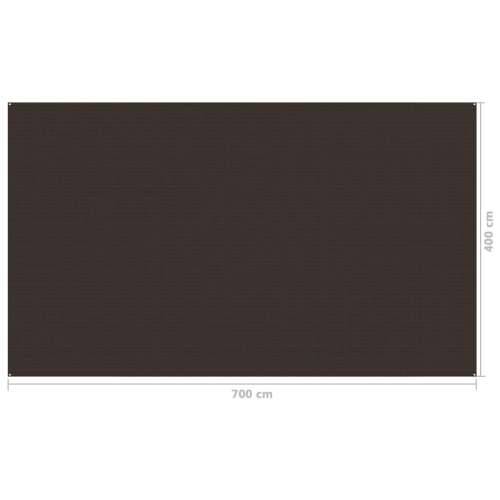 Tepih za šator 400 x 700 cm smeđi - Smeđa 400 x 700 cm 1 Cijena