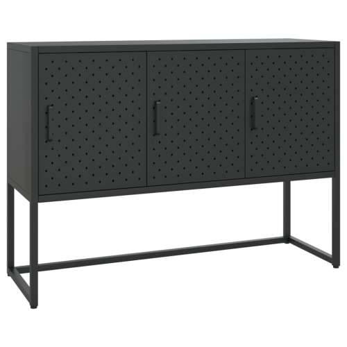 Komoda crna 105 x 35 x 75 cm čelična Cijena