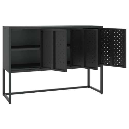 Komoda crna 105 x 35 x 75 cm čelična Cijena