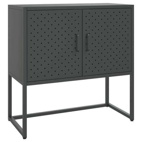 Komoda antracit 75 x 35 x 75 cm čelična Cijena
