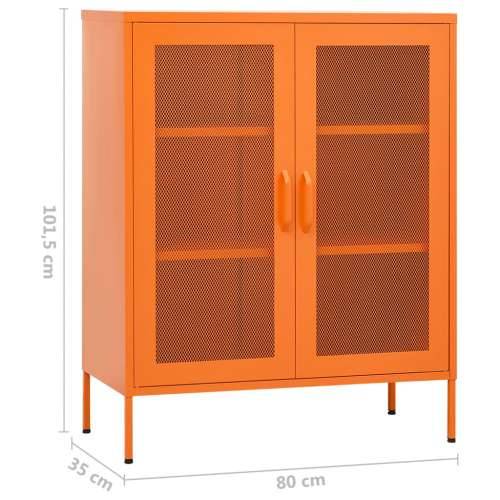 Ormarić za pohranu narančasti 80 x 35 x 101,5 cm čelični - Narančasta 1 Cijena