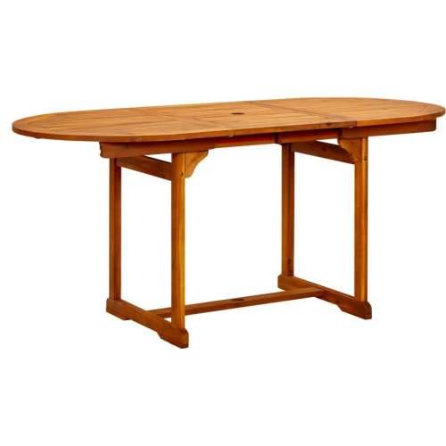 Vrtni blagovaonski stol (120-170) x 80 x 75 cm od drva bagrema