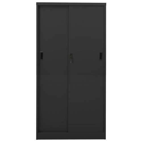 Uredski ormarić s kliznim vratima antracit 90x40x180 cm čelični - Antracit 1 Cijena