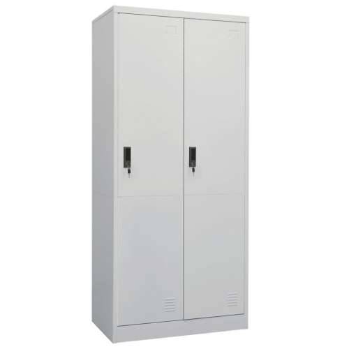 Ormar svjetlosivi 80 x 50 x 180 cm čelični - Svjetlosiva 1 Cijena