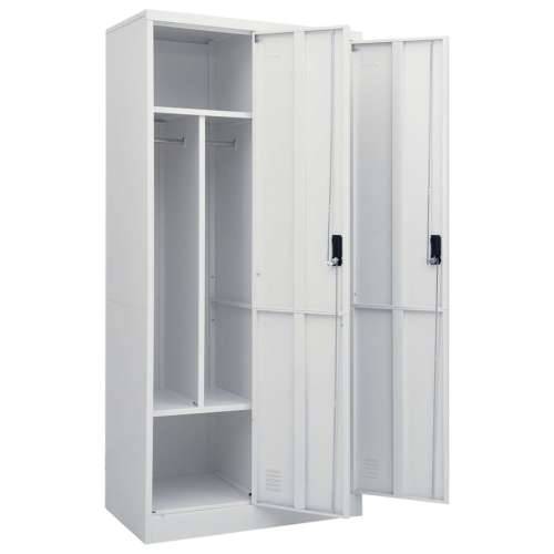Ormar svjetlosivi 80 x 50 x 180 cm čelični - Svjetlosiva 1 Cijena