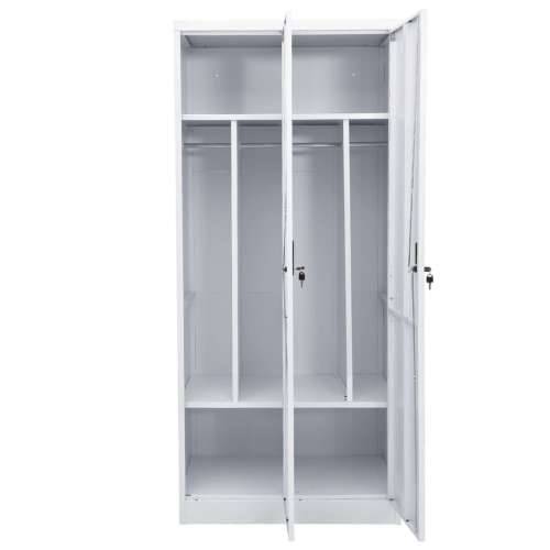 Ormar svjetlosivi 80 x 50 x 180 cm čelični - Svjetlosiva 1 Cijena