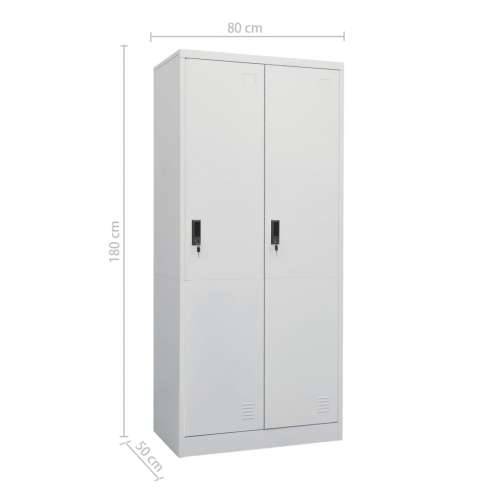 Ormar svjetlosivi 80 x 50 x 180 cm čelični - Svjetlosiva 1 Cijena