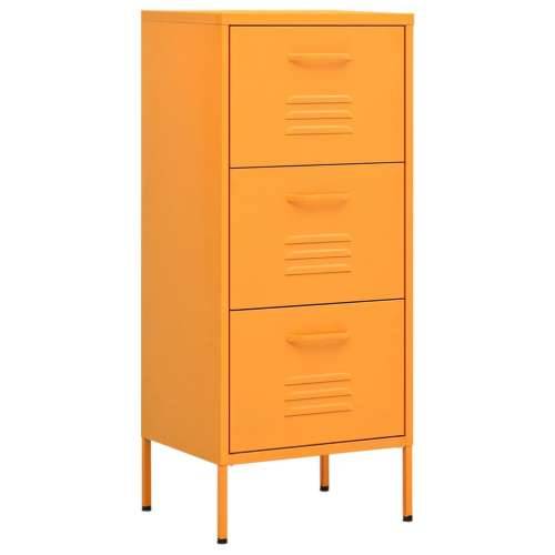 Ormarić za pohranu boja senfa 42,5 x 35 x 101,5 cm čelični - žuta boja senfa 1 Cijena
