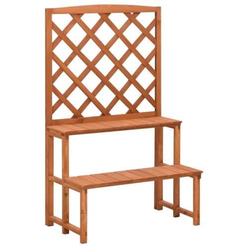 Stalak za biljke s rešetkom 70 x 42 x 115 cm masivna jelovina - Smeđa 1 Cijena