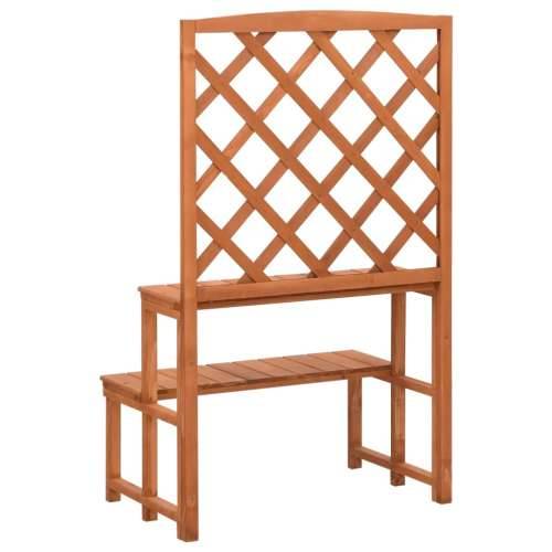 Stalak za biljke s rešetkom 70 x 42 x 115 cm masivna jelovina - Smeđa 1 Cijena