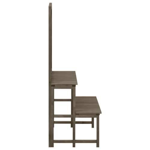 Stalak za biljke s rešetkom sivi 70x42x115 cm masivna jelovina - Siva 1 Cijena