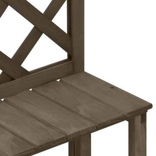 Stalak za biljke s rešetkom sivi 70x42x115 cm masivna jelovina - Siva 1 Cijena