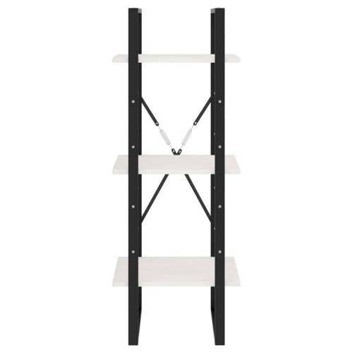 Ormarić za knjige s 3 razine bijeli 40 x 30 x 105 cm borovina - Bijela 1 105 cm boja drva Cijena
