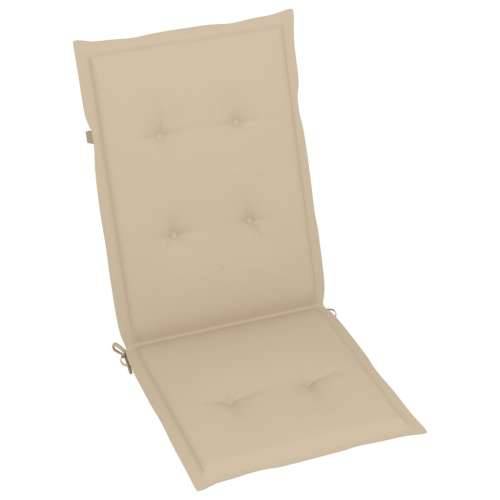 Nagibne vrtne stolice s jastucima 2 kom masivno bagremovo drvo - Bež 120 x 50 x 3 cm 2 1 Cijena