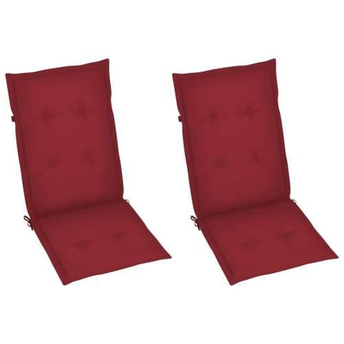 Nagibne vrtne stolice s jastucima 2 kom masivno bagremovo drvo boja crnog vina 120 x 50 x 3 cm 2 1 Cijena