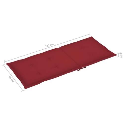 Nagibne vrtne stolice s jastucima 2 kom masivno bagremovo drvo boja crnog vina 120 x 50 x 3 cm 2 1 Cijena