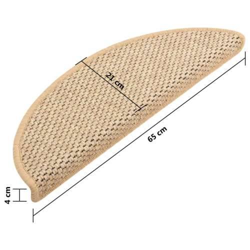 Ljepljivi tepisi za stepenice 15 kom 65x21x4 cm svjetlobež - Svjetlobež 65 x 21 x 4 cm 15 Cijena