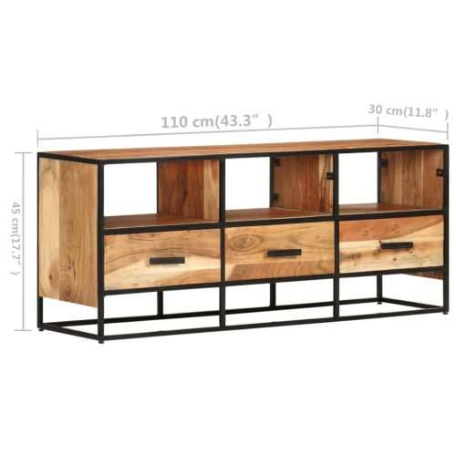 TV ormarić 110 x 30 x 45 cm od masivnog drva bagrema - Smeđa 1 Cijena