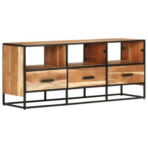 TV ormarić 110 x 30 x 45 cm od masivnog drva bagrema - Smeđa 1 Cijena