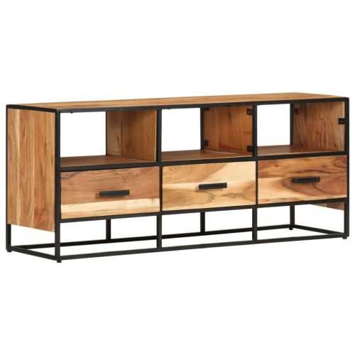 TV ormarić 110 x 30 x 45 cm od masivnog drva bagrema - Smeđa 1 Cijena