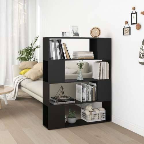 Ormarić za knjige / Paravan - Sobna pregrada crni 100 x 24 x 124 cm - Crna 1 100 x 24 x 124 cm Cijena