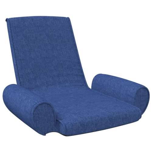Sklopiva podna stolica od tkanine plava Cijena