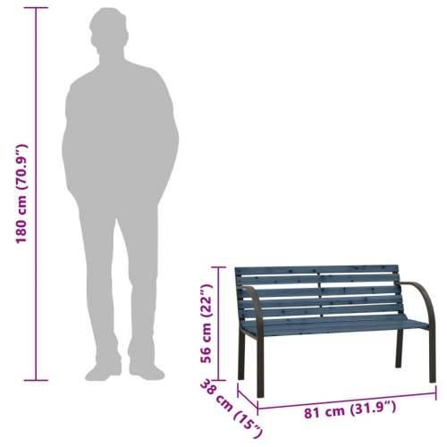 Dječja vrtna klupa 81 cm od kineske jelovine siva Siva 1 2 Cijena