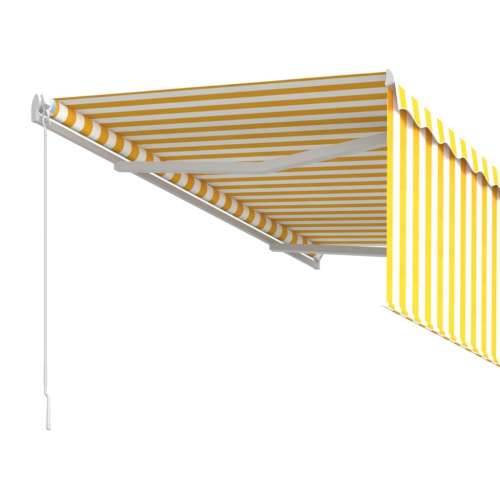 Tenda na ručno uvlačenje s roletom 3 x 2,5 m žuto-bijela - Žuta i bijela 3 x 2.5 m 1 Cijena